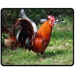 Rooster Double Sided Fleece Blanket (Medium) from ArtsNow.com 58.8 x47.4  Blanket Back