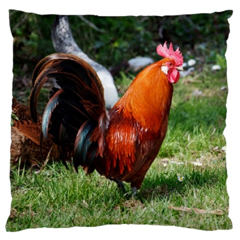 Rooster Large Flano Cushion Case (One Side) from ArtsNow.com Front