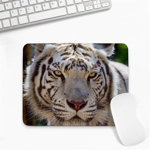 White Tiger 2 Small Mousepad from ArtsNow.com Front