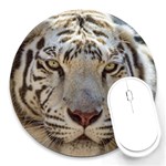 White Tiger 2 Round Mousepad