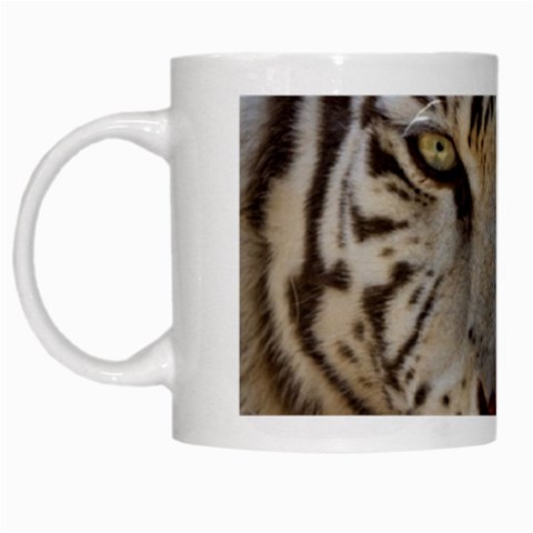 White Tiger 2 White Mug from ArtsNow.com Left