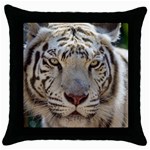 White Tiger 2 Throw Pillow Case (Black)