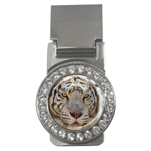 White Tiger 2 Money Clip (CZ) from ArtsNow.com Front
