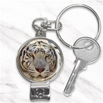 White Tiger 2 Nail Clippers Key Chain