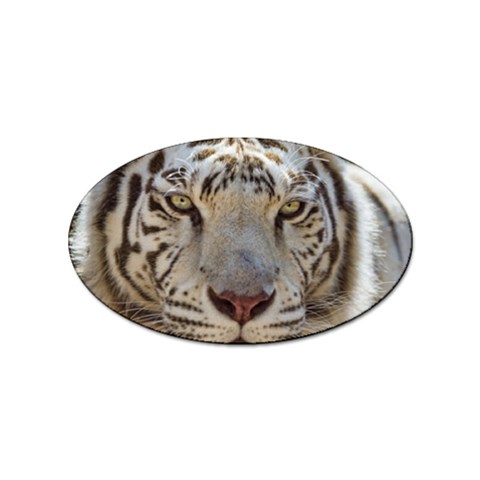 White Tiger 2 Sticker Oval (10 pack) from ArtsNow.com Front