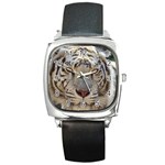 White Tiger 2 Square Metal Watch