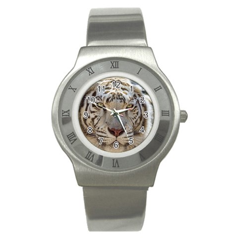 White Tiger 2 Stainless Steel Watch from ArtsNow.com Front