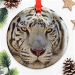 White Tiger 2 Round Ornament (Two Sides)