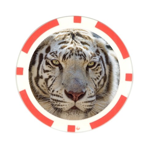 White Tiger 2 Poker Chip Card Guard (10 pack) from ArtsNow.com Back