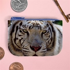 White Tiger 2 Mini Coin Purse from ArtsNow.com Front