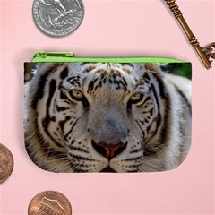 White Tiger 2 Mini Coin Purse from ArtsNow.com Front
