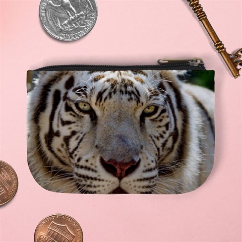 White Tiger 2 Mini Coin Purse from ArtsNow.com Back