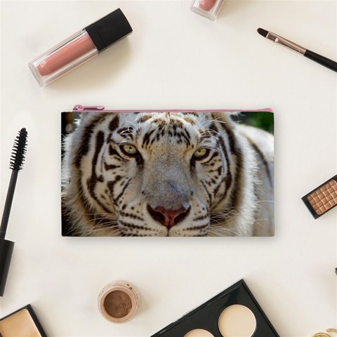 White Tiger 2 Cosmetic Bag (Small) from ArtsNow.com Front