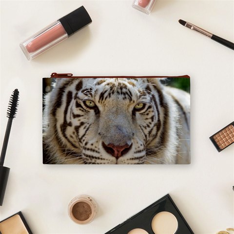 White Tiger 2 Cosmetic Bag (Small) from ArtsNow.com Front