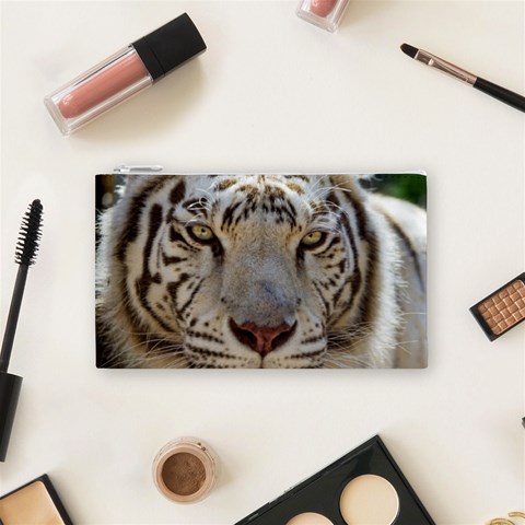 White Tiger 2 Cosmetic Bag (Small) from ArtsNow.com Front