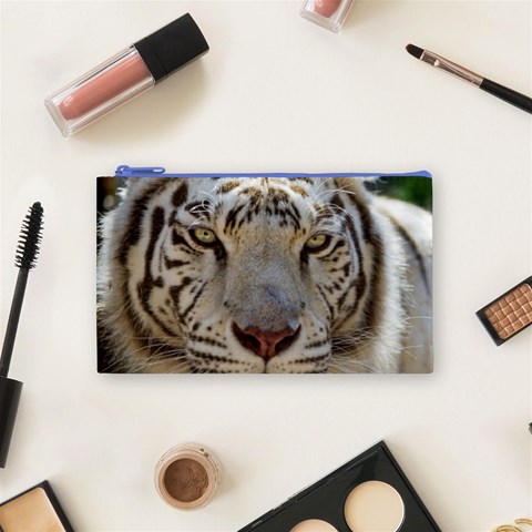 White Tiger 2 Cosmetic Bag (Small) from ArtsNow.com Front