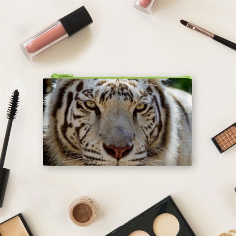 White Tiger 2 Cosmetic Bag (Small) from ArtsNow.com Front