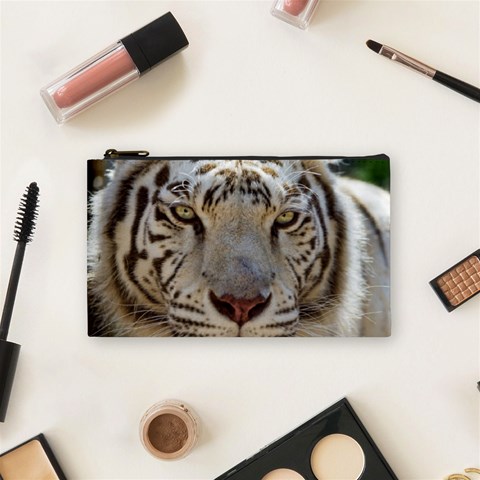 White Tiger 2 Cosmetic Bag (Small) from ArtsNow.com Front