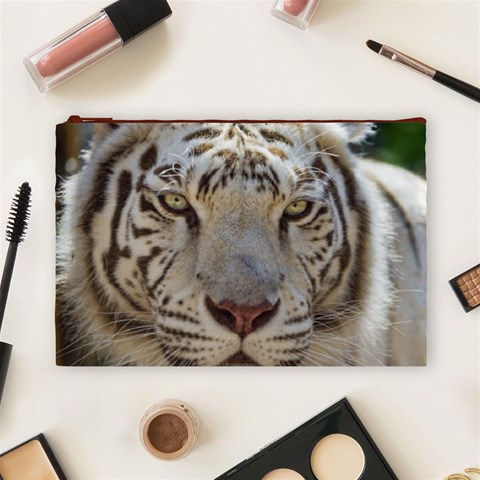 White Tiger 2 Cosmetic Bag (Large) from ArtsNow.com Front
