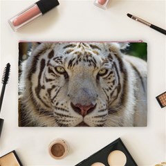 White Tiger 2 Cosmetic Bag (Large) from ArtsNow.com Back