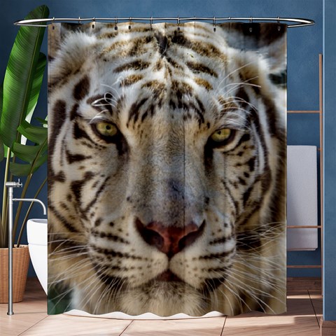 White Tiger 2 Shower Curtain 60  x 72  (Medium) from ArtsNow.com 60 x72  Curtain