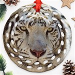 White Tiger 2 Ornament (Round Filigree)