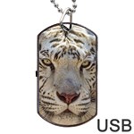 White Tiger 2 Dog Tag USB Flash (One Side)