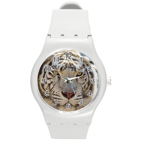 White Tiger 2 Round Plastic Sport Watch (M) from ArtsNow.com Front