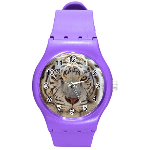 White Tiger 2 Round Plastic Sport Watch (M) from ArtsNow.com Front
