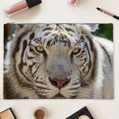 White Tiger 2 Cosmetic Bag (XXL) from ArtsNow.com Front