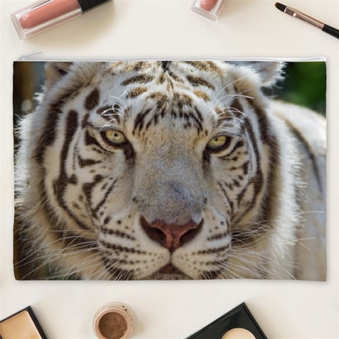 White Tiger 2 Cosmetic Bag (XXXL) from ArtsNow.com Front