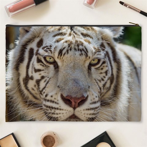 White Tiger 2 Cosmetic Bag (XXXL) from ArtsNow.com Back