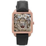 White Tiger 2 Rose Gold Leather Watch 