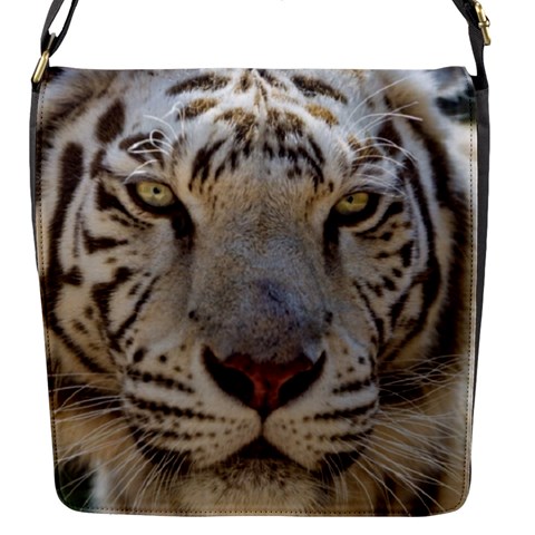 White Tiger 2 Flap Closure Messenger Bag (S) from ArtsNow.com Front