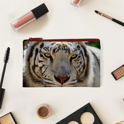 White Tiger 2 Cosmetic Bag (XS) from ArtsNow.com Front