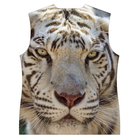 White Tiger 2 Women s Button Up Puffer Vest from ArtsNow.com Back