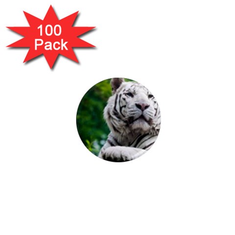 White Tiger 1  Mini Magnet (100 pack)  from ArtsNow.com Front