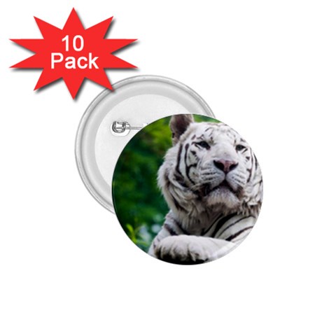 White Tiger 1.75  Button (10 pack)  from ArtsNow.com Front