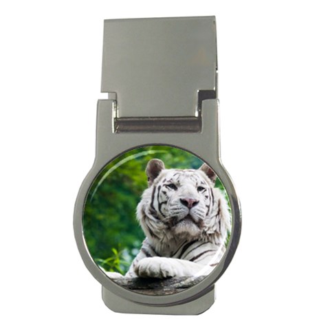 White Tiger Money Clip (Round) from ArtsNow.com Front