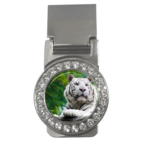 White Tiger Money Clip (CZ) from ArtsNow.com Front