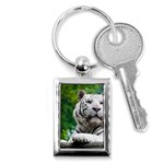 White Tiger Key Chain (Rectangle)