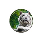White Tiger Hat Clip Ball Marker