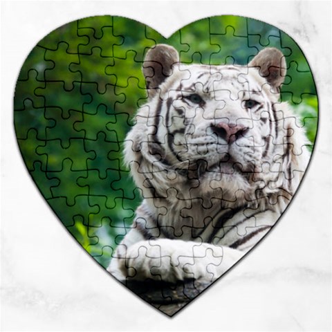 White Tiger Jigsaw Puzzle (Heart) from ArtsNow.com Front