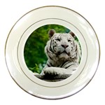 White Tiger Porcelain Plate