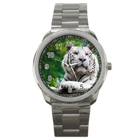 White Tiger Sport Metal Watch from ArtsNow.com Front