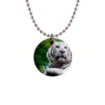 White Tiger 1  Button Necklace
