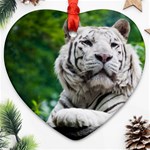 White Tiger Heart Ornament (Two Sides)