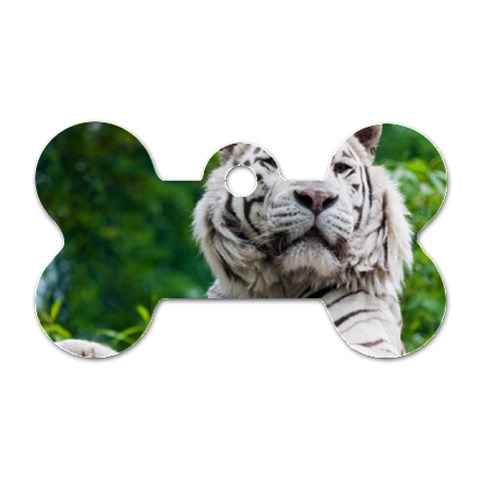 White Tiger Dog Tag Bone (One Side) from ArtsNow.com Front