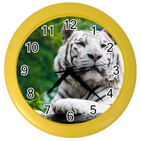 White Tiger Color Wall Clock from ArtsNow.com Front