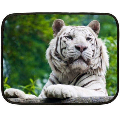 White Tiger Double Sided Fleece Blanket (Mini) from ArtsNow.com 35 x27  Blanket Front